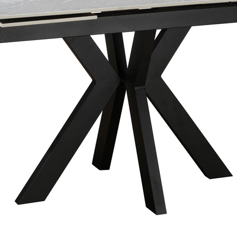 Casper Argenta Grey Ceramic Extending Dining Table 120–180cm