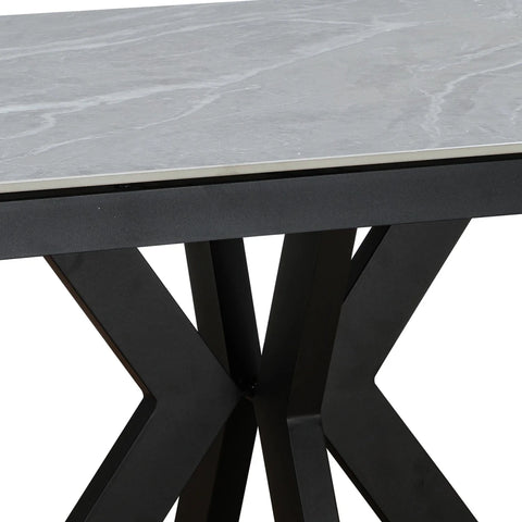 Casper Argenta Grey Ceramic Extending Dining Table 120–180cm