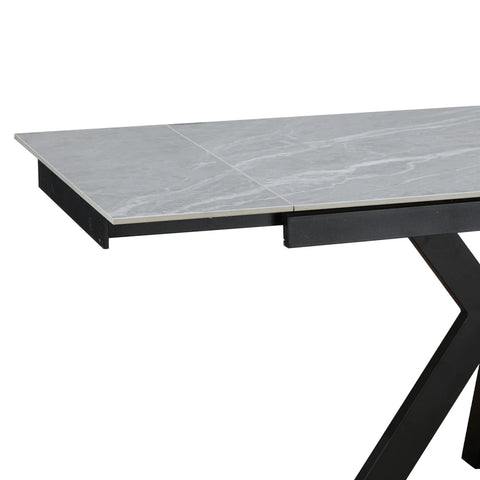 Casper Argenta Grey Ceramic Extending Dining Table 120–180cm