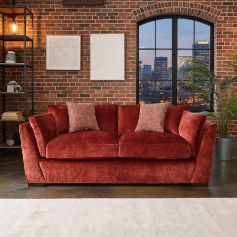 Caressa Fabric 3-Seater Sofa in a modern living room