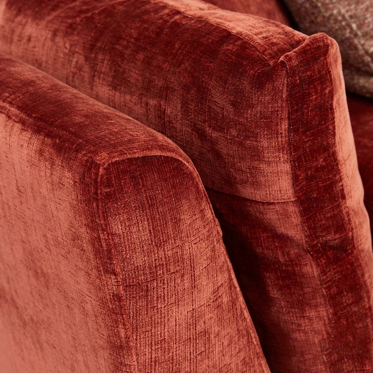 Caressa Fabric Corner Sofa LH2-COR-RH2 arm close-up view
