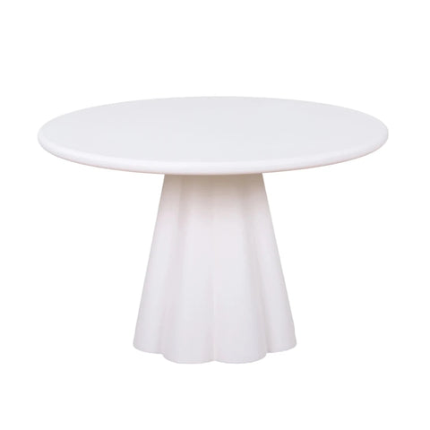 Carla Off-White Round Dining Table