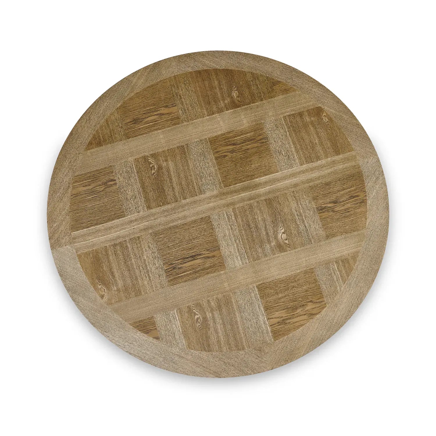 Carson Round Oak Veneer Dining Table with 4 Ellison Chairs - Pendle Village Furniture