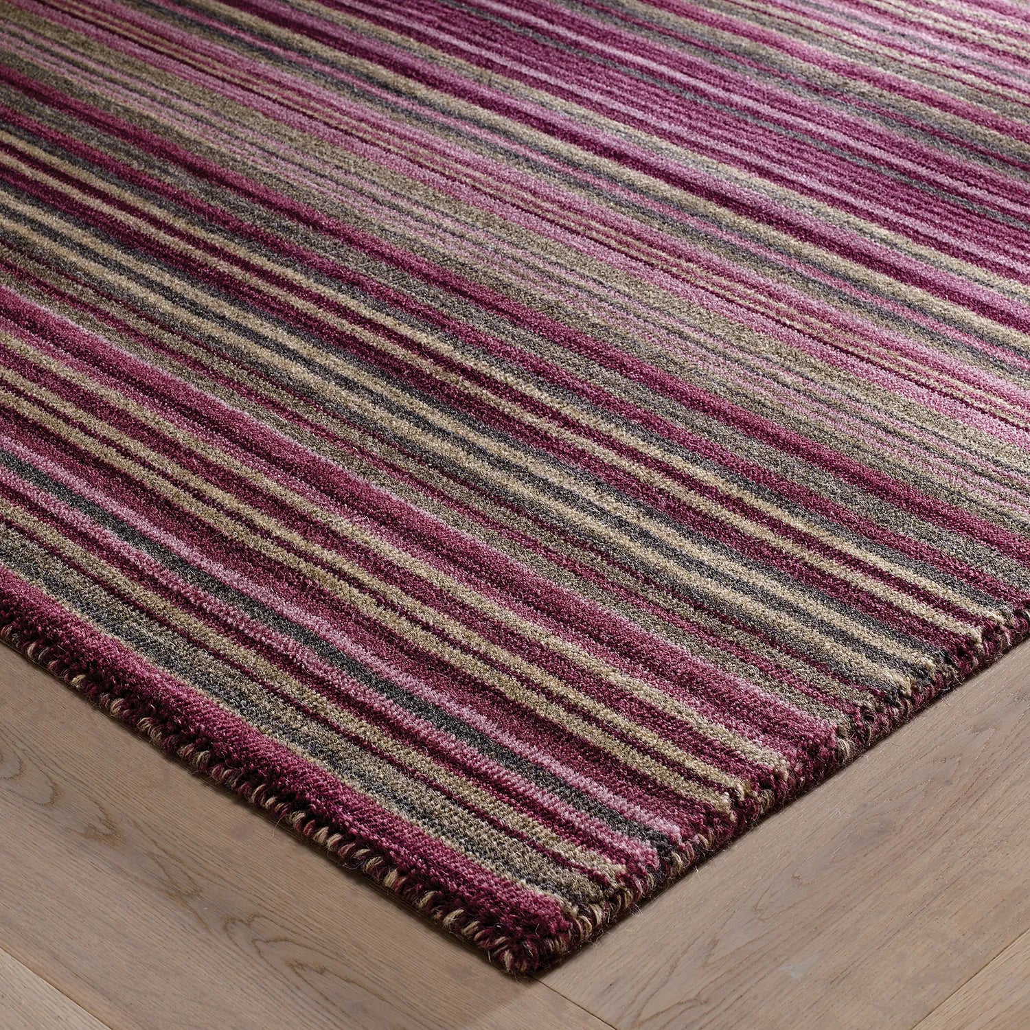 Carter Modern Striped Purple Rug - Pendle Village Furniture