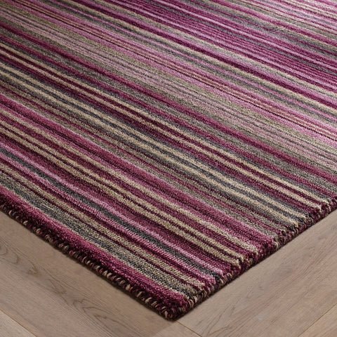 Carter Modern Striped Purple Rug - Pendle Village Furniture
