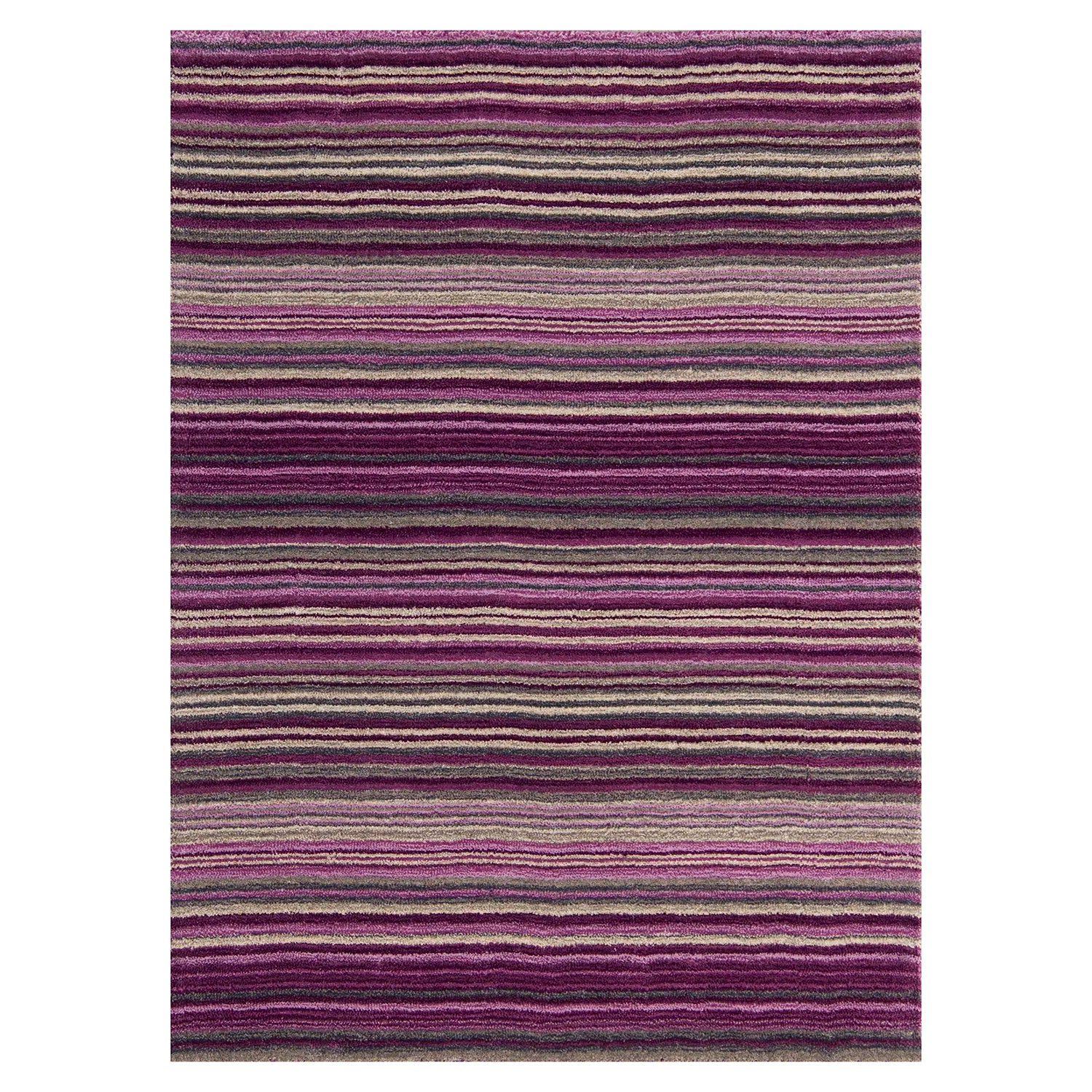 Carter Modern Striped Purple Rug - Pendle Village Furniture
