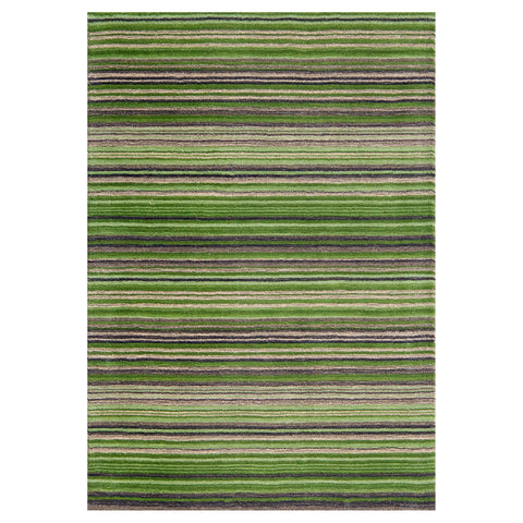 Carter Modern Striped Green Rug - Pendle Village Furniture