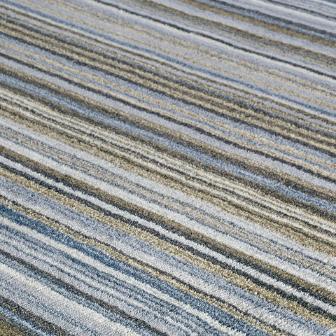 Carter Modern Grey Striped Rug - Pendle Village Furniture