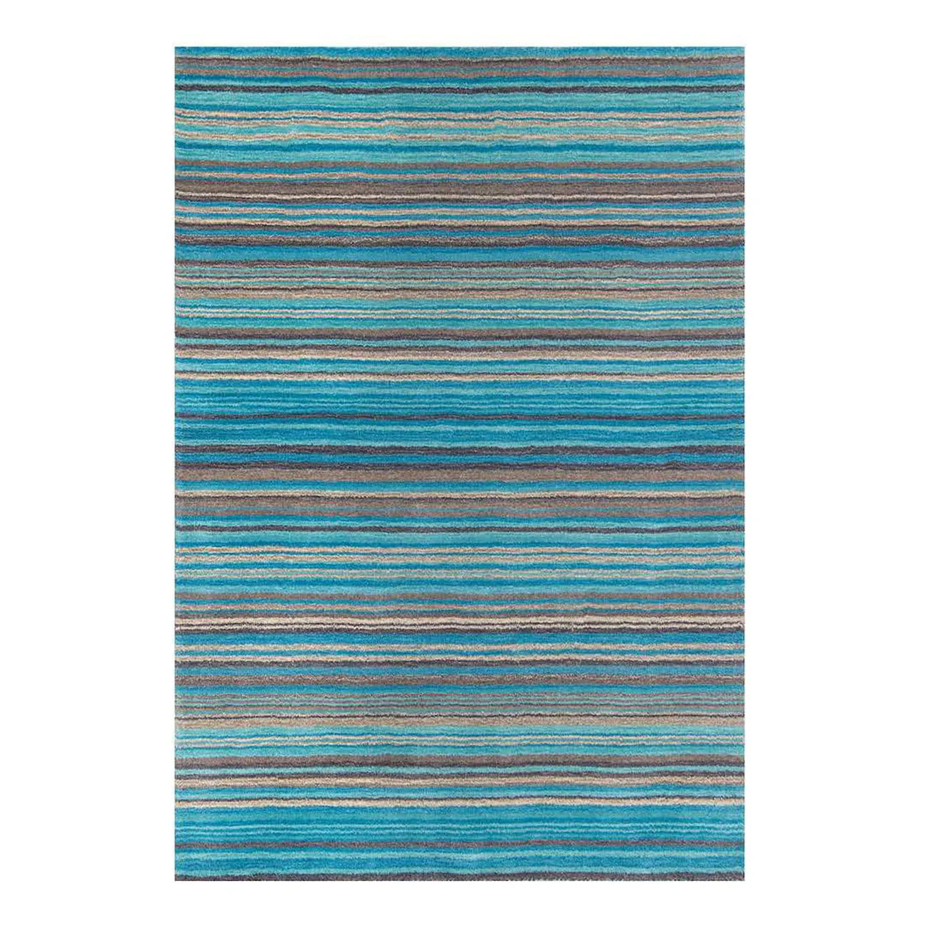 Carter Modern Striped Blue Rug - Pendle Village Furniture