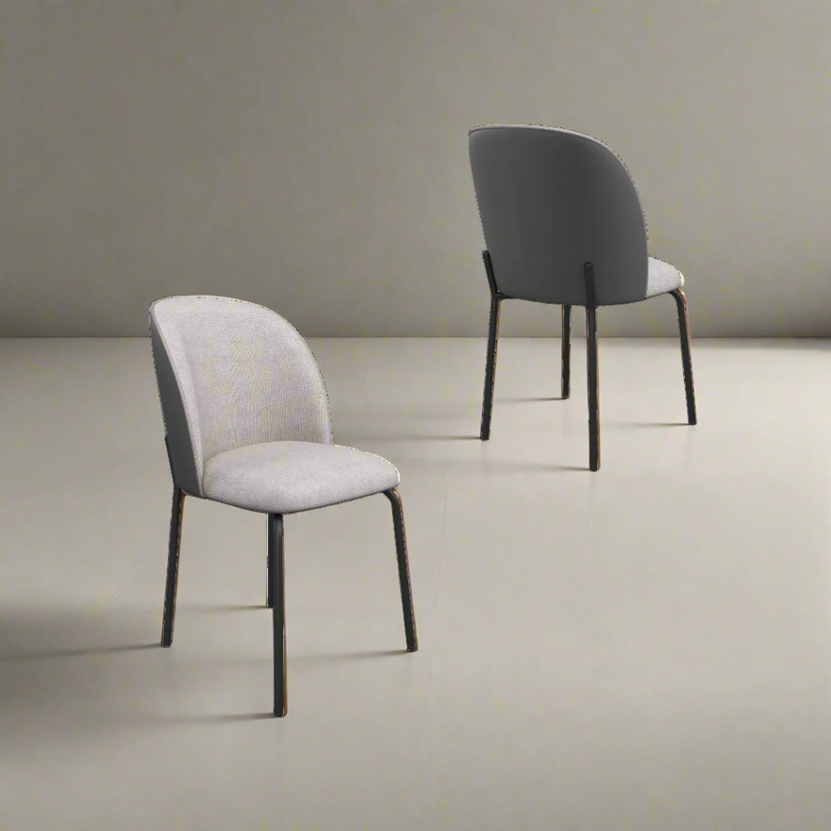 Set of 4 Two Colour Tone Cartier Grey Dining Chairs - Pendle Village Furniture