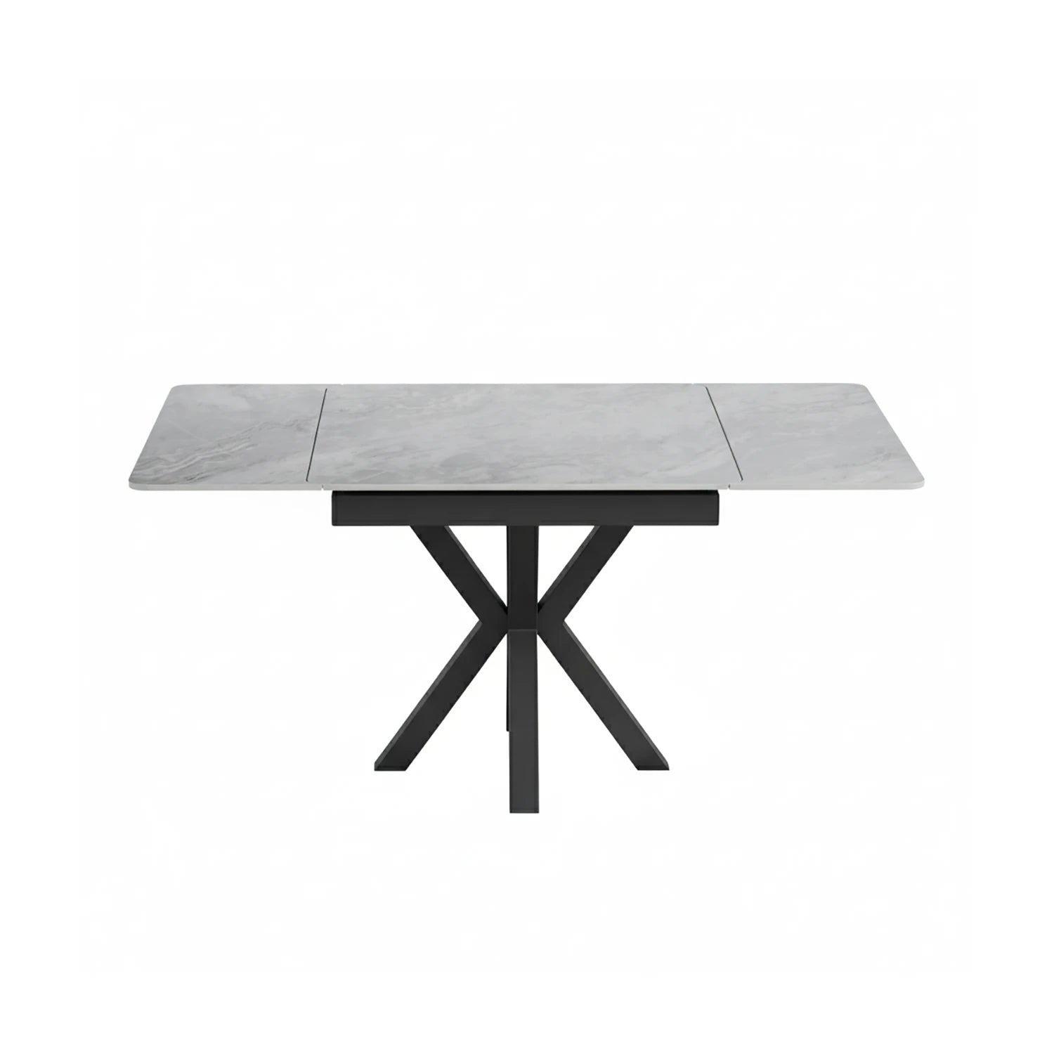 Casper Small 90cm Gloss Grey Sintered Stone Extending Dining Table - Pendle Village Furniture