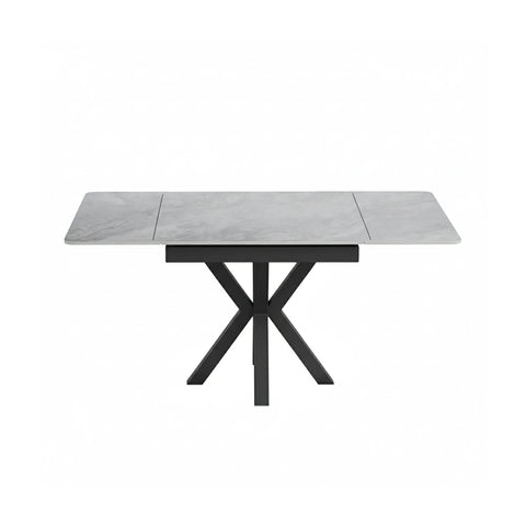 Casper Small 90cm Gloss Grey Sintered Stone Extending Dining Table - Pendle Village Furniture