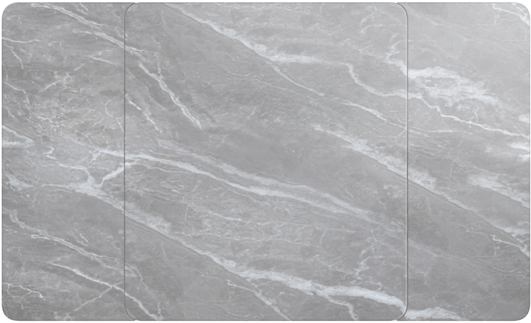 Casper Small 90cm Gloss Grey Sintered Stone Extending Dining Table - Pendle Village Furniture