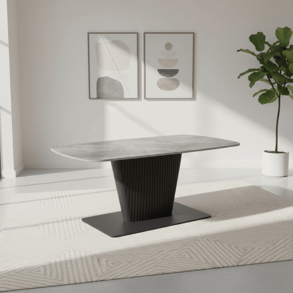 Catania Dark Grey Sintered Stone Ceramic Coffee Table