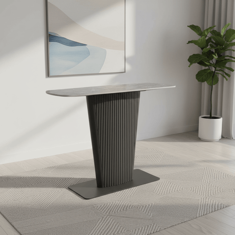 Catania Dark Grey Ceramic Console Table