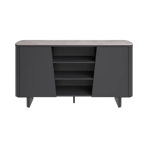 Catania Dark Grey Ceramic Top Sideboard - Pendle Village Furniture