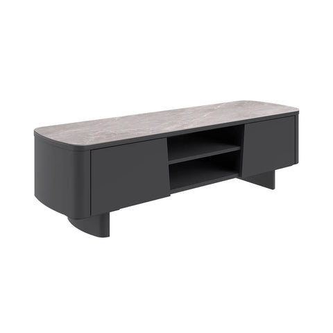 Catania Dark Grey Ceramic Top TV Unit - Pendle Village Furniture