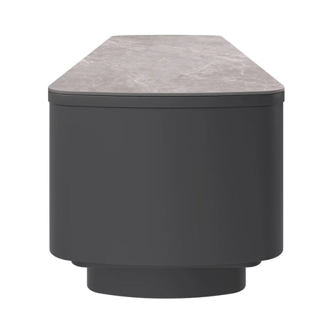 Catania Dark Grey Ceramic Top TV Unit - Pendle Village Furniture