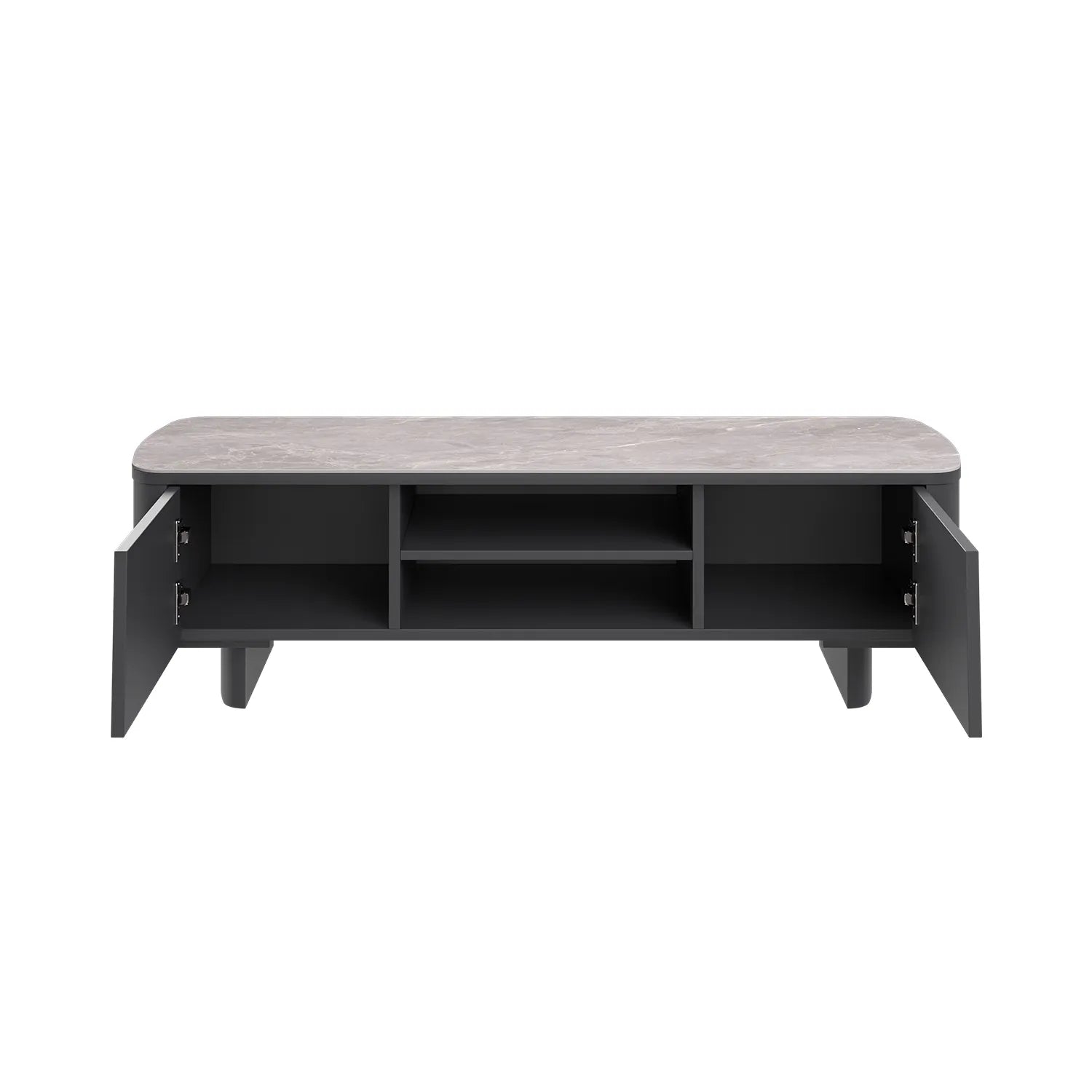 Catania Dark Grey Ceramic Top TV Unit - Pendle Village Furniture