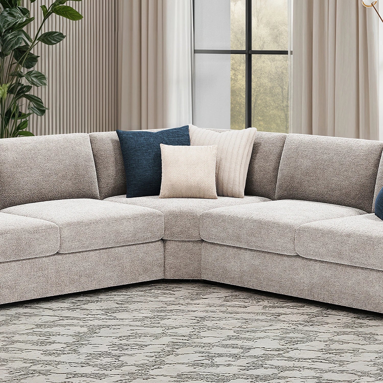 Close up of Cavendish 2 Corner 2 Fabric Sofa