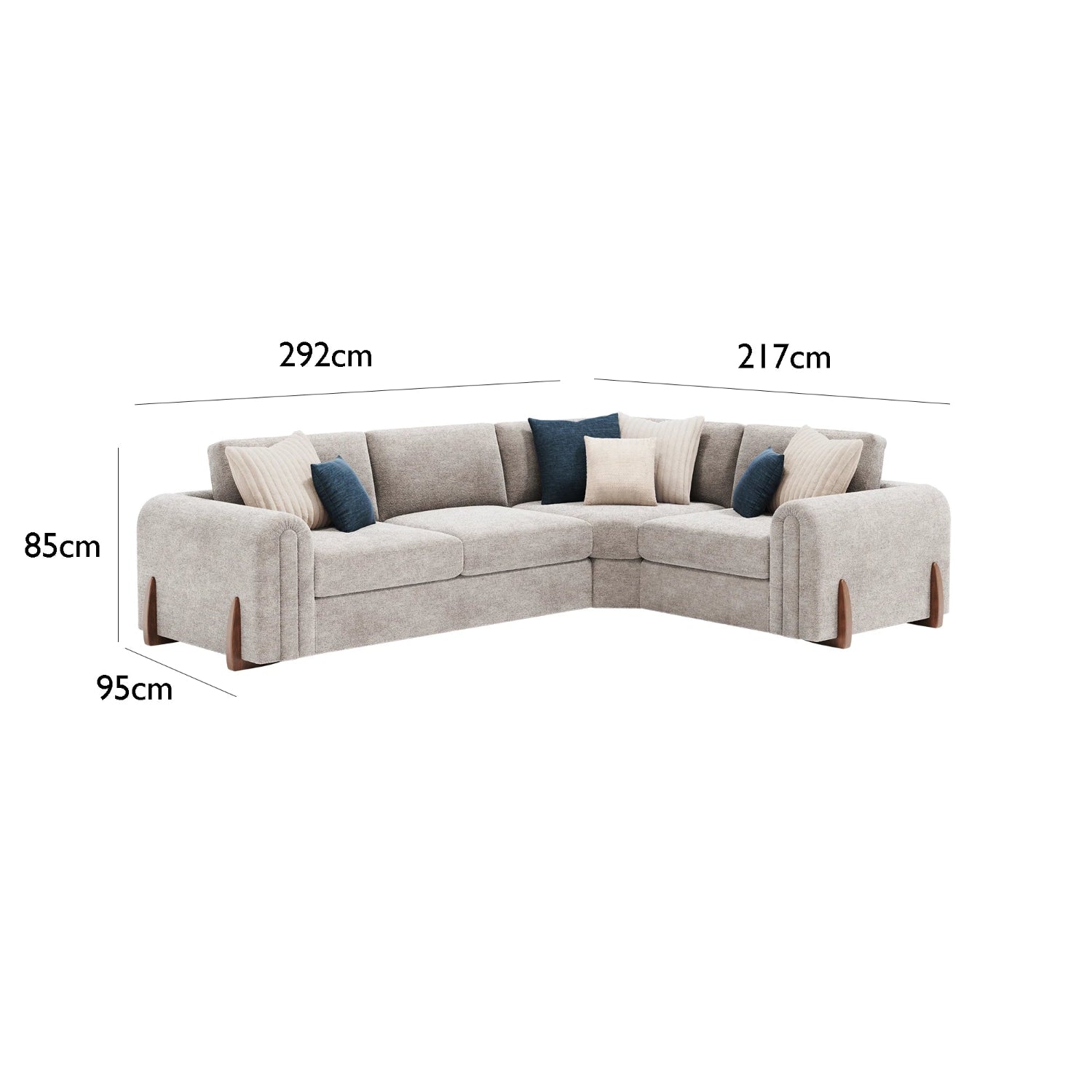 Cavendish 2 Corner 1 Fabric Sofa - Pendle Village Furniture