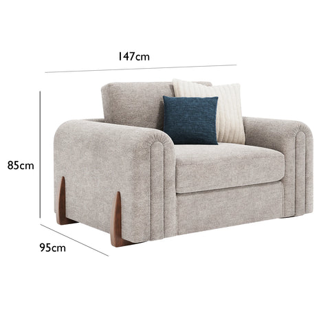 Cavendish Fabric Love Chair - Pendle Village Furniture
