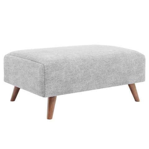 Modern footstool with soft upholstery and elegant finish.