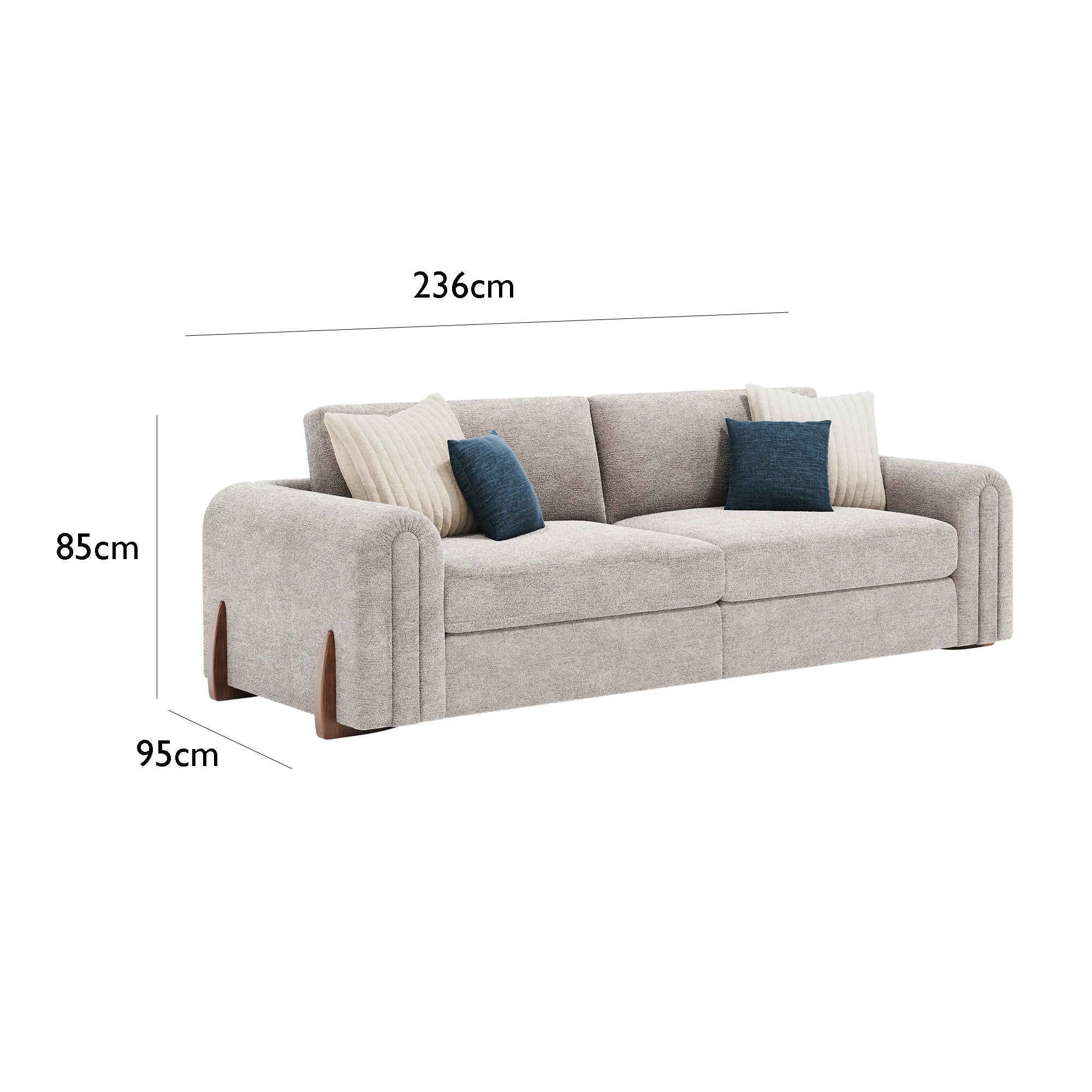 Cavendish 3 Seater Fabric Sofa - Pendle Village Furniture