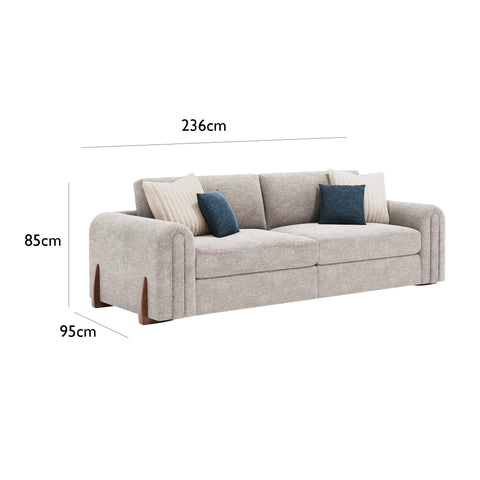 Cavendish 3 Seater Fabric Sofa - Pendle Village Furniture