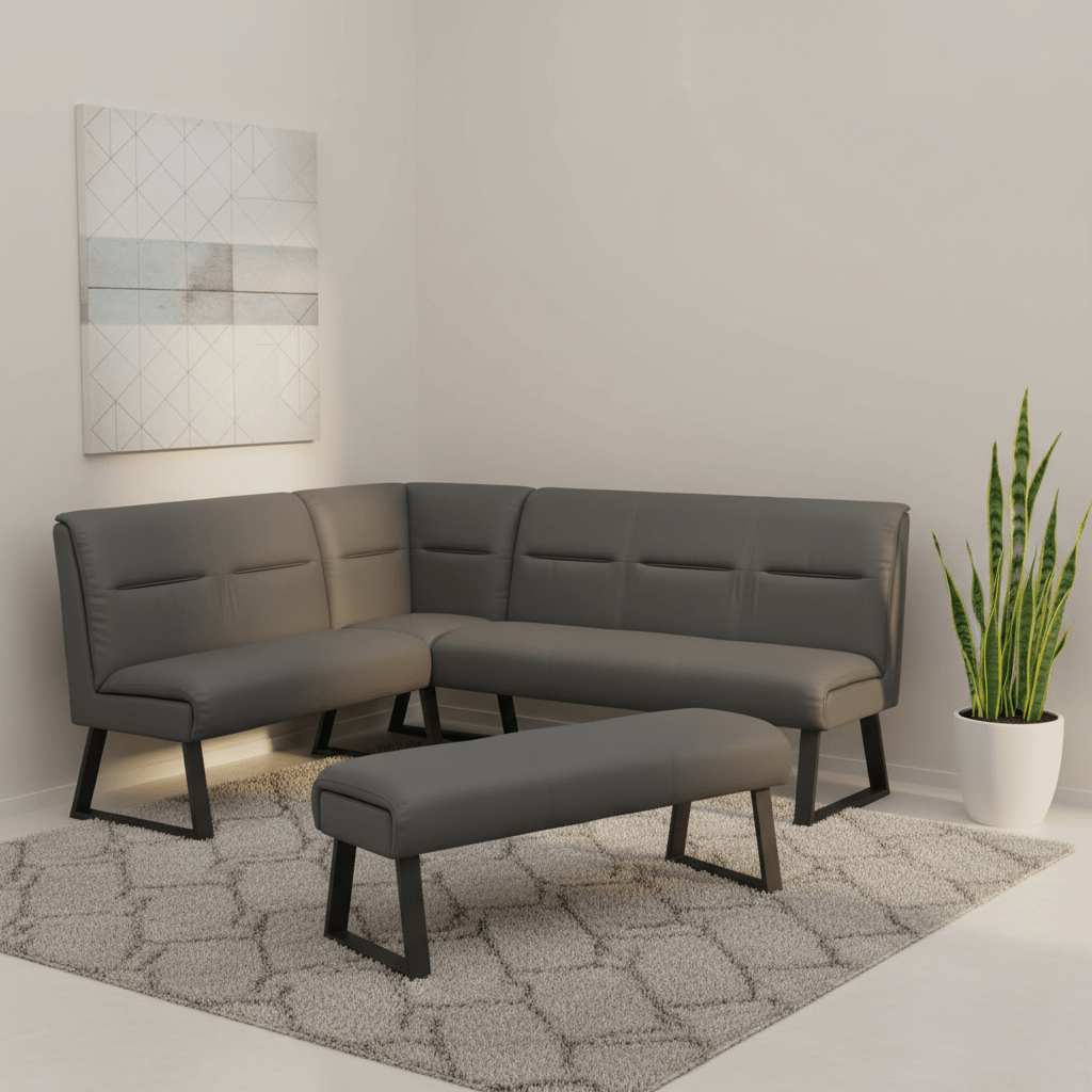 Cerutti Grey Corner Bench Set