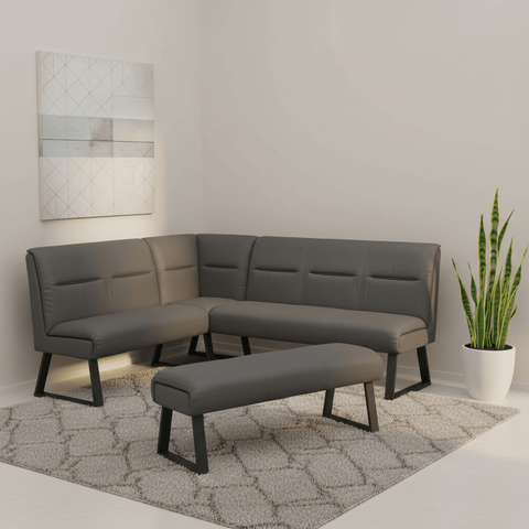 Cerutti Grey Corner Bench Set