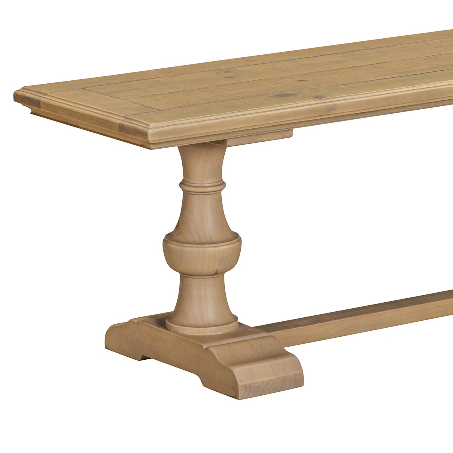 Close up of Chateau Pine Wood Dining Bench