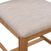 Close up of Chatsworth Cross Back Oak Dining Chair, showing the Fabric Seat 