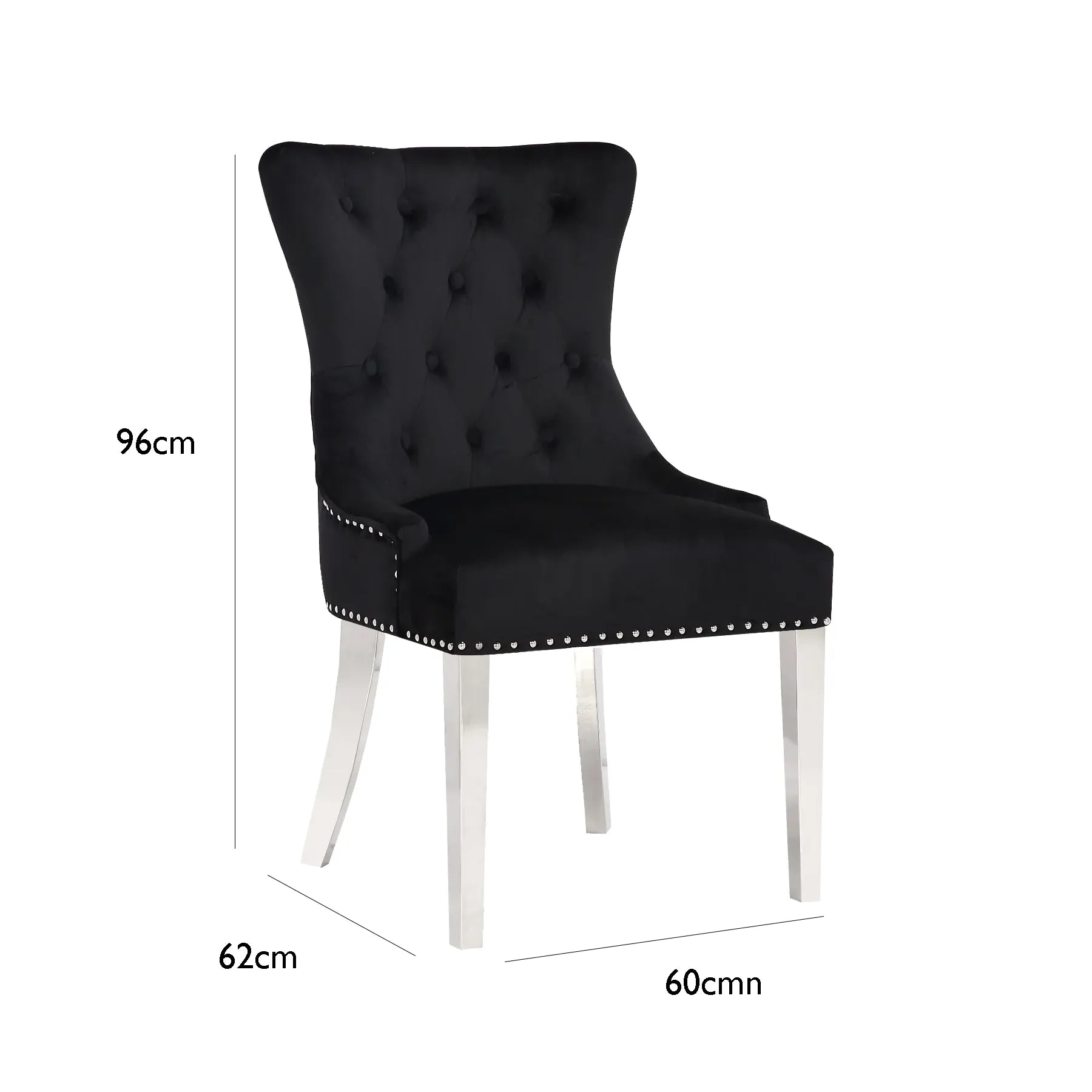 Winsor Round Black Marble Dining Table with 4 Winsor Velvet Knockerback Chairs - Pendle Village Furniture