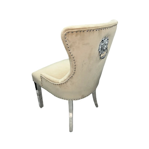 Bentley Cream Top Marble Dining Table with Knocker Chairs - Pendle Village Furniture