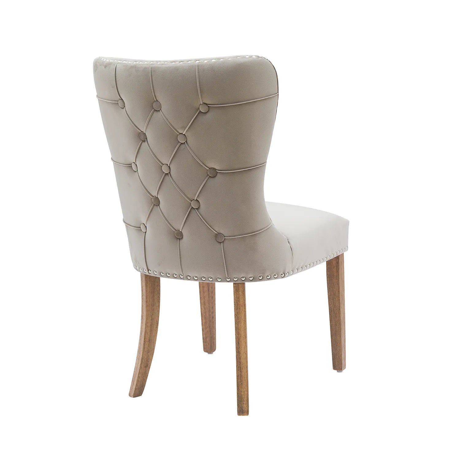 Noir Luxe Velvet Button Back Set of 4 Dining Chairs - Pendle Village Furniture