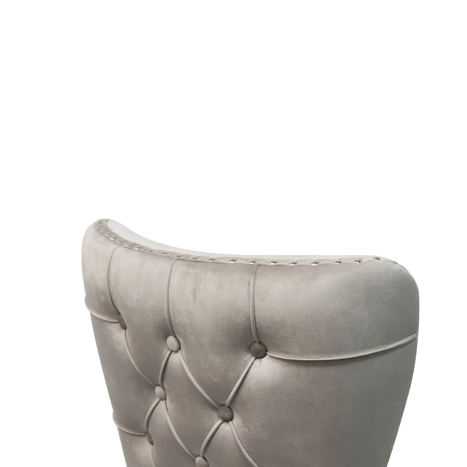 Noir Luxe Velvet Button Back Set of 4 Dining Chairs - Pendle Village Furniture