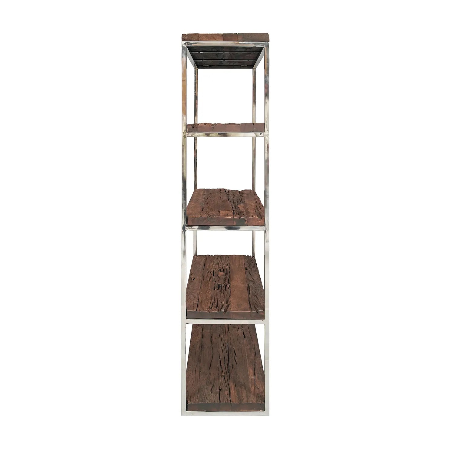 Noir Railway Sleeper Wood Shelf Unit - Pendle Village Furniture