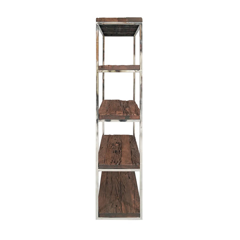 Noir Railway Sleeper Wood Shelf Unit - Pendle Village Furniture