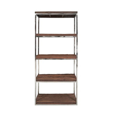 Noir Railway Sleeper Wood Shelf Unit - Pendle Village Furniture