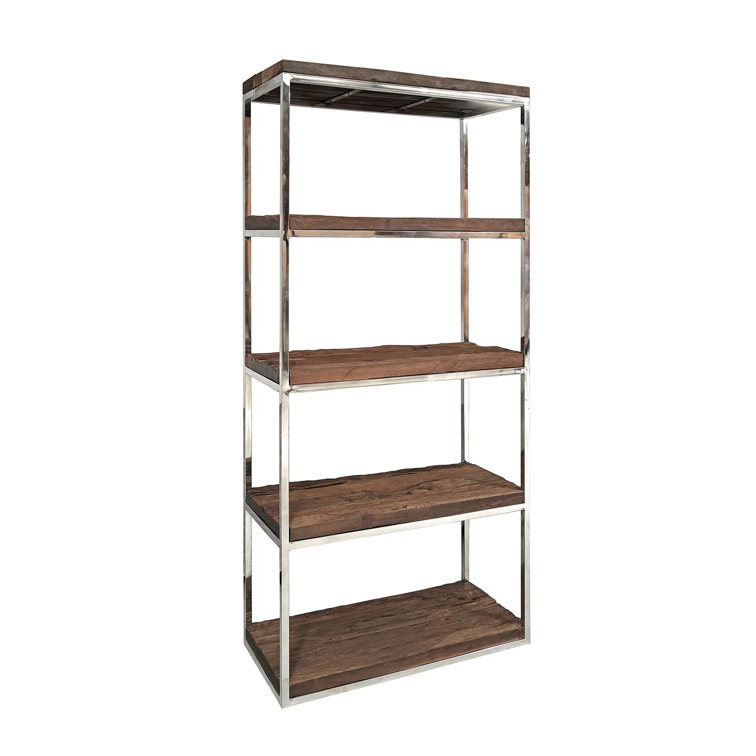 Noir Railway Sleeper Wood Shelf Unit - Pendle Village Furniture