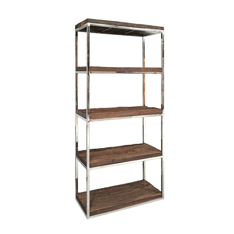 Noir Railway Sleeper Wood Shelf Unit - Pendle Village Furniture