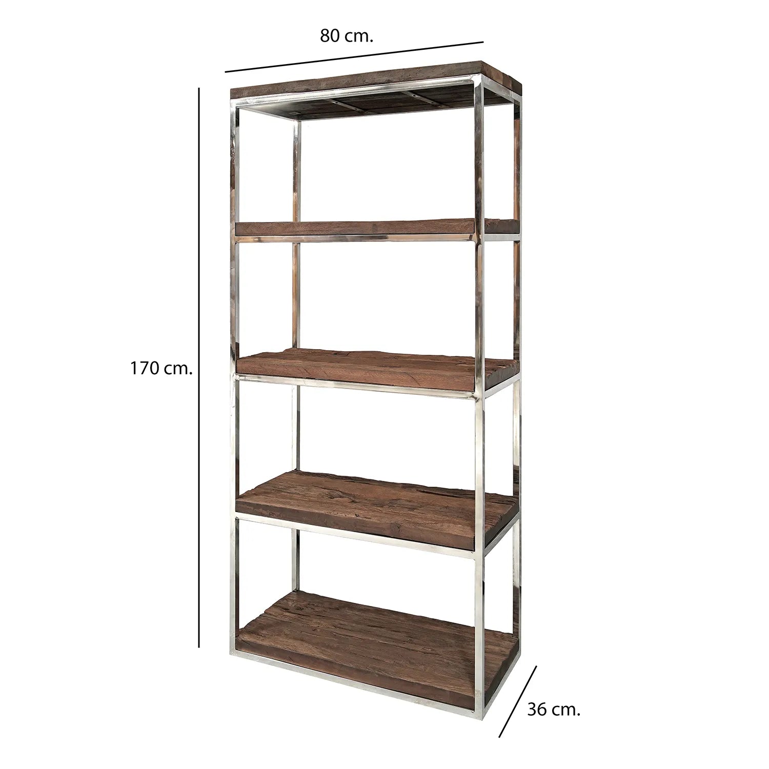 Noir Railway Sleeper Wood Shelf Unit - Pendle Village Furniture