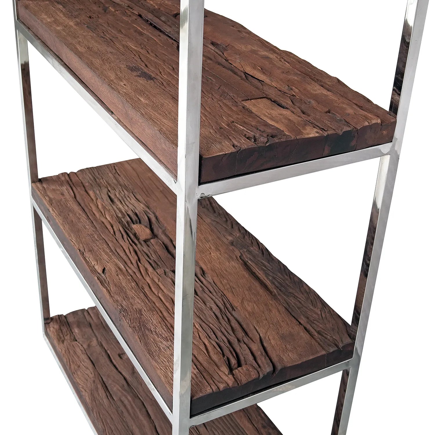 Noir Railway Sleeper Wood Shelf Unit - Pendle Village Furniture