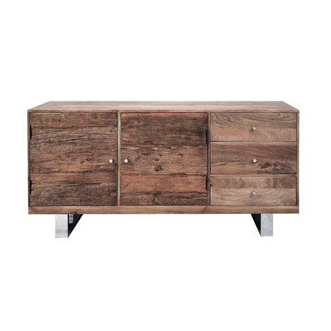 Chennai Railway Sleeper Wood Sideboard, Matching Furniture Available - Sideboard Image 
