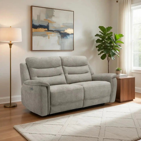 Chicago 3 Seater Power Recliner Sofa in a modern living room