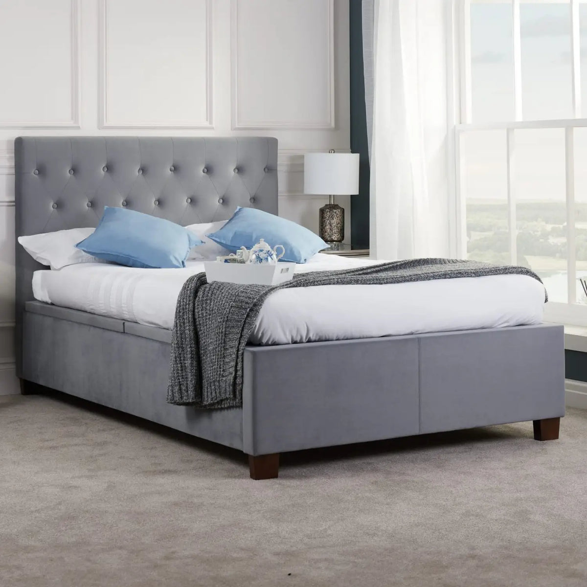 Chiswick Ottoman Lift Up Double Bed - Pendle Village Furniture
