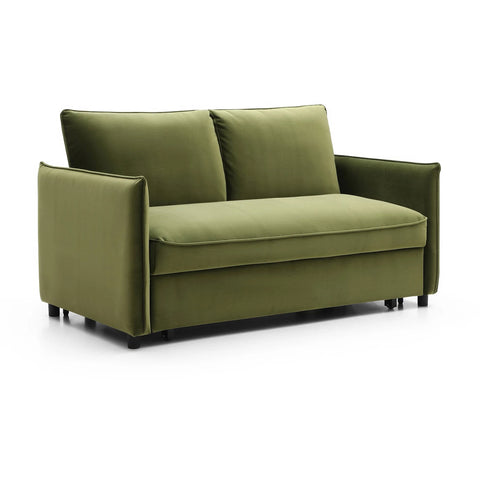 Claire 2 Seater Sofa Bed Compact size for Small Spaces, Choice of 3 Colours Grey Olive and Orange Free Express Delivery - 001
