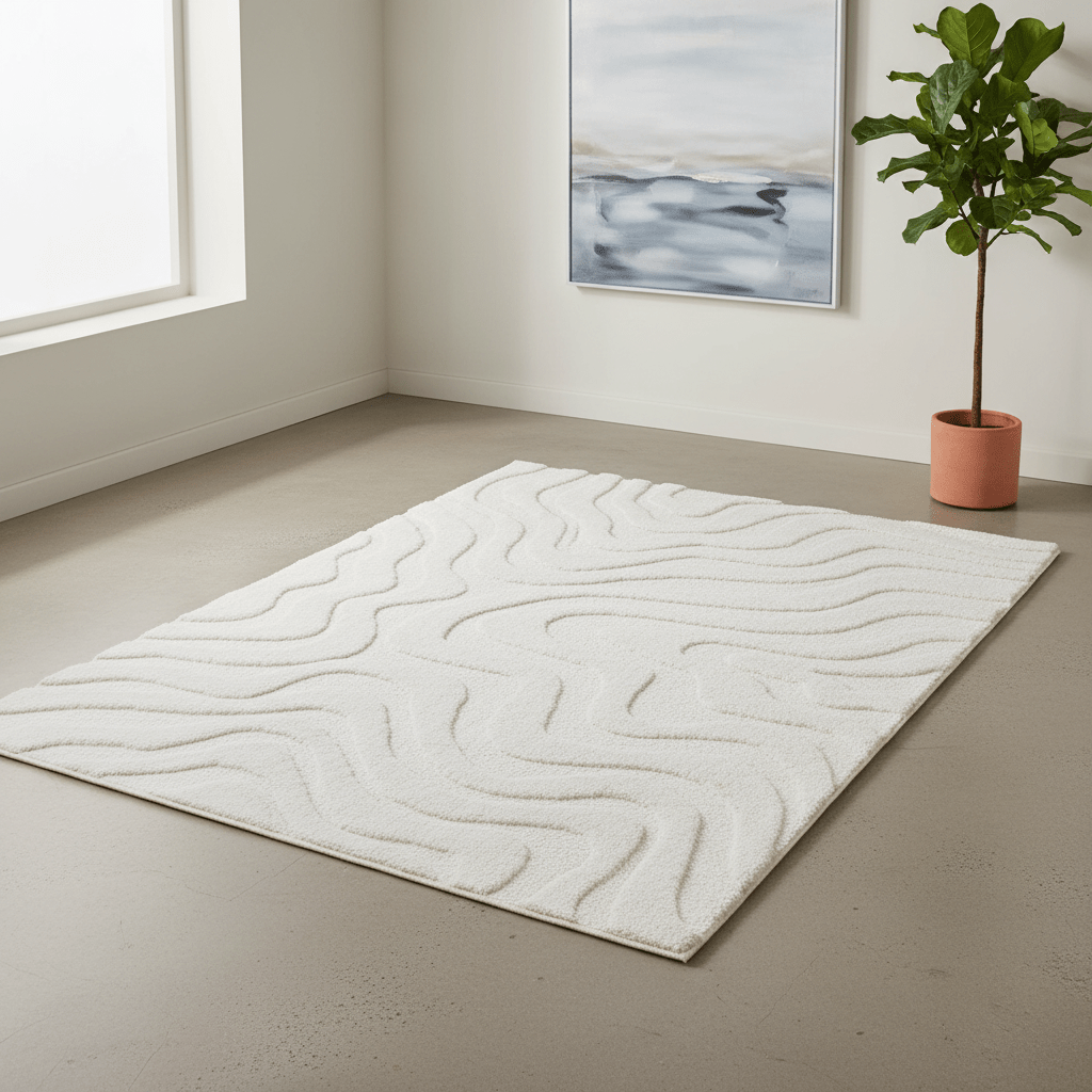 Cleo Textured Cream Rug