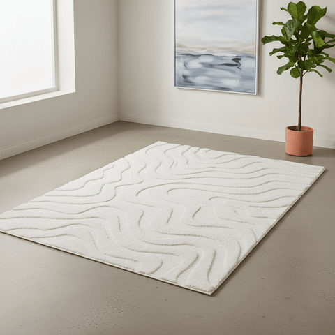 Cleo Textured Cream Rug
